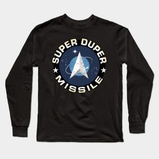 Super Duper Missile Circular Design With Star Force Logo Long Sleeve T-Shirt